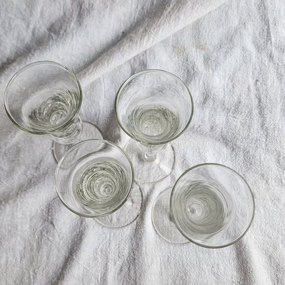 Set of 4 Vintage MCM Danish HOLMEGAARD Aperitif Cordial Glasses 5.75" H - Picture 4 of 12